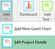 Edit Gantt Chart Project Details