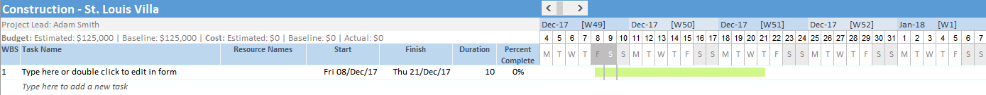 Default Timeline