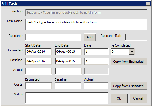 Gantt Chart With Costs