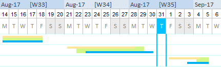 Gantt Baseline Actual Bars