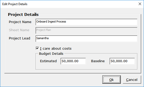 gantt excel project details