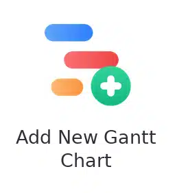 The Add New Gantt Chart button on the Gantt Excel ribbon.