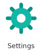 The Settings button in the Settings section of the Gantt Excel ribbon - a teal gear icon